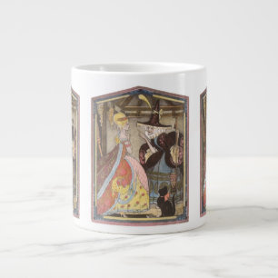 Caneca De Café Grande Cinderela e Fada Madrinha, Conto de Fadas Vintage