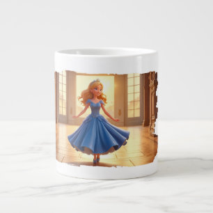 Caneca De Café Grande Cinderela se Preparando – Transformação Mágica do