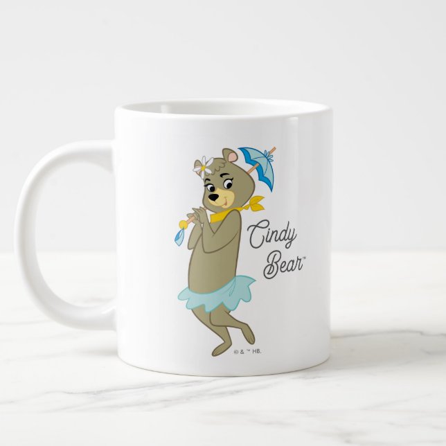 Caneca De Café Grande Cindy Bear Segurando Parasol (Esquerda)