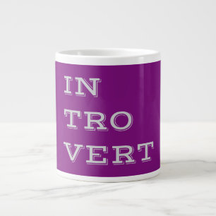 Caneca De Café Grande Cinza Introduvert Specialty Mug