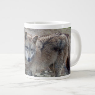 Caneca De Café Grande cinza-lobo-14