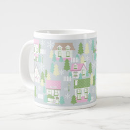 Caneca De Café Grande Cinzas das Casas de Natal