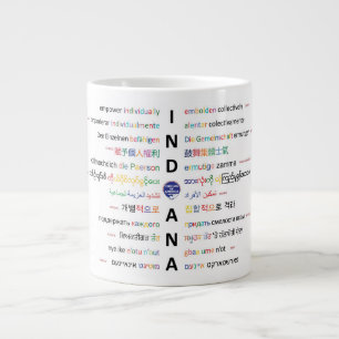 Caneca De Café Grande Círculos da América - Línguas de Indiana 