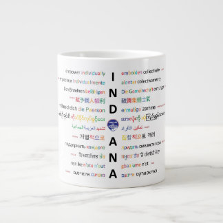 Caneca De Café Grande Círculos da América - Línguas de Indiana