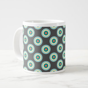 Caneca De Café Grande Círculos de combinação de cinzas por Shirley Ta