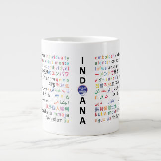 Caneca De Café Grande círculos de Indiana - línguas de Indiana 1p