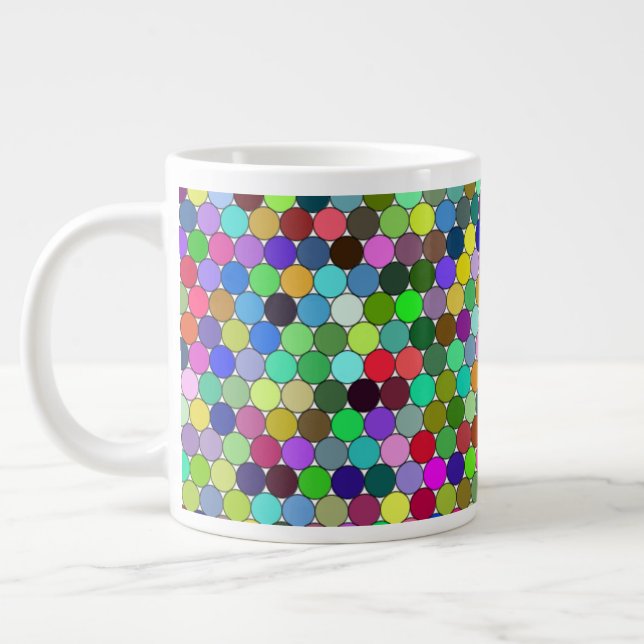 Caneca De Café Grande Círculos embalados 20oz Mug (Esquerda)