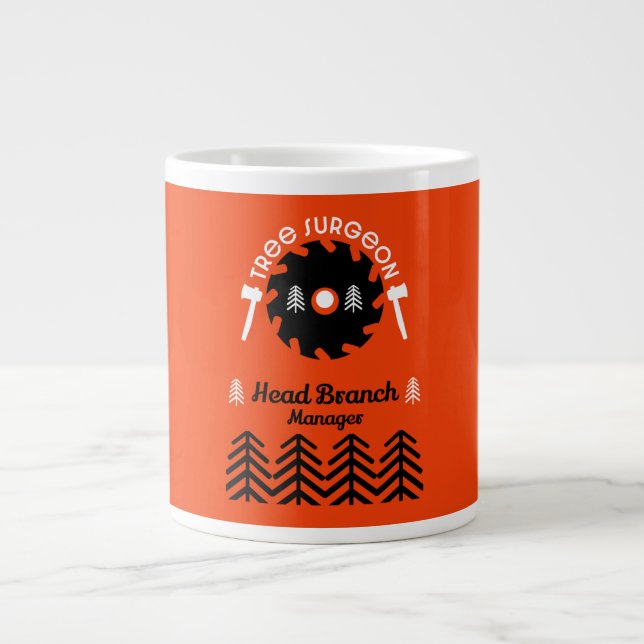 Caneca De Café Grande Cirurgião Árvore Arborista (Frente)