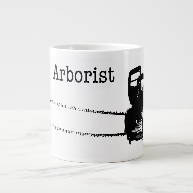 Caneca De Café Grande Cirurgião Árvore Arborista Chainsaw Specialty Mug (Frente)