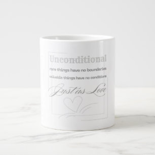 Caneca De Café Grande Citação de Amor Incondicional