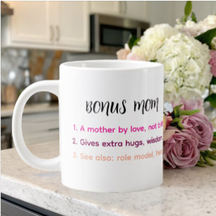 Caneca De Café Grande Citação de Definição de Bonus Mãe