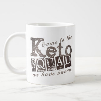 Caneca De Café Grande Citação de Dieta de Keto Engraçado