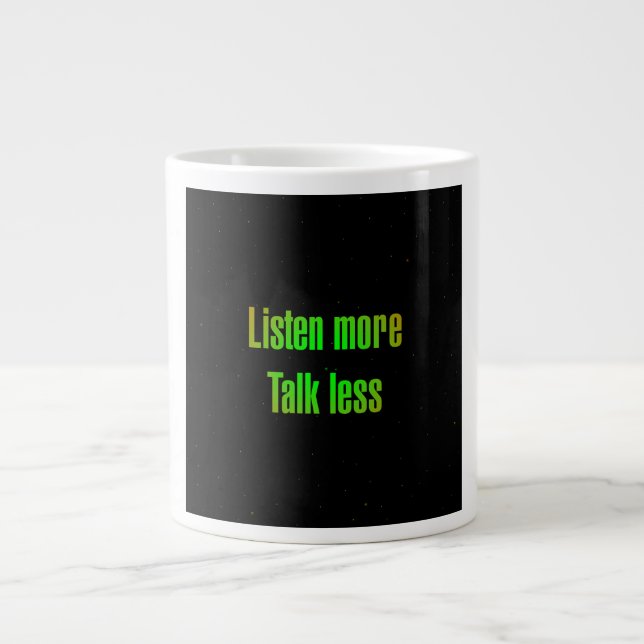 Caneca De Café Grande Citação de Encorajamento # 114 (Frente)