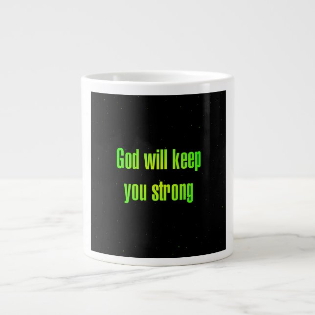 Caneca De Café Grande Citação de Encorajamento # 84 (Frente)