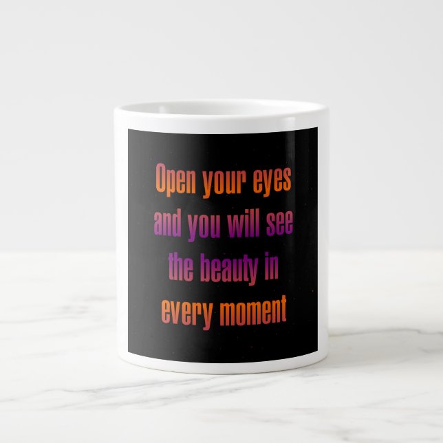 Caneca De Café Grande Citação de Incentivo # 127 (Frente)