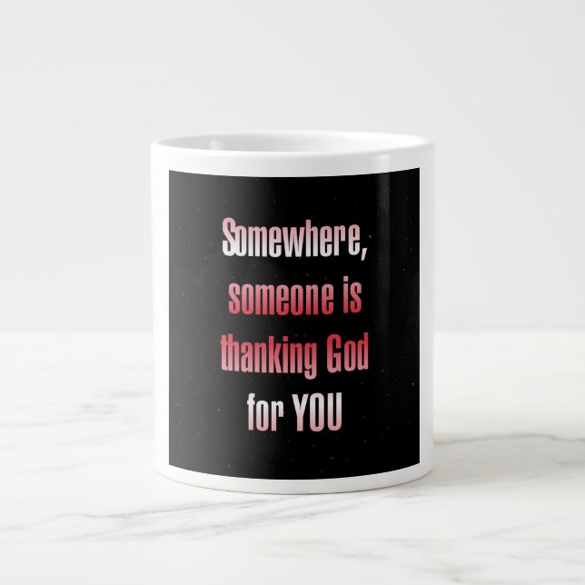 Caneca De Café Grande Citação de Incentivo # 138 (Frente)