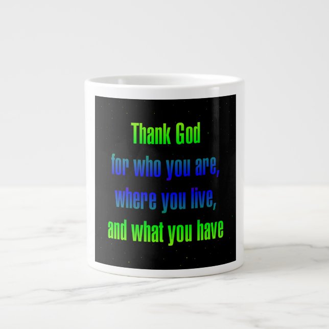 Caneca De Café Grande Citação de Incentivo # 147 (Frente)