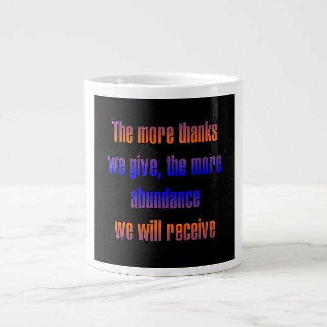 Caneca De Café Grande Citação de Incentivo # 155 (Frente)