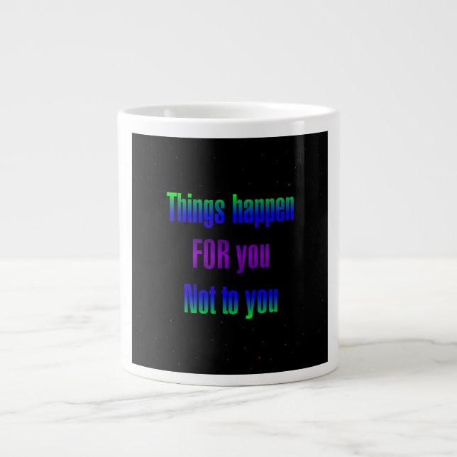 Caneca De Café Grande Citação de Incentivo # 158 (Frente)