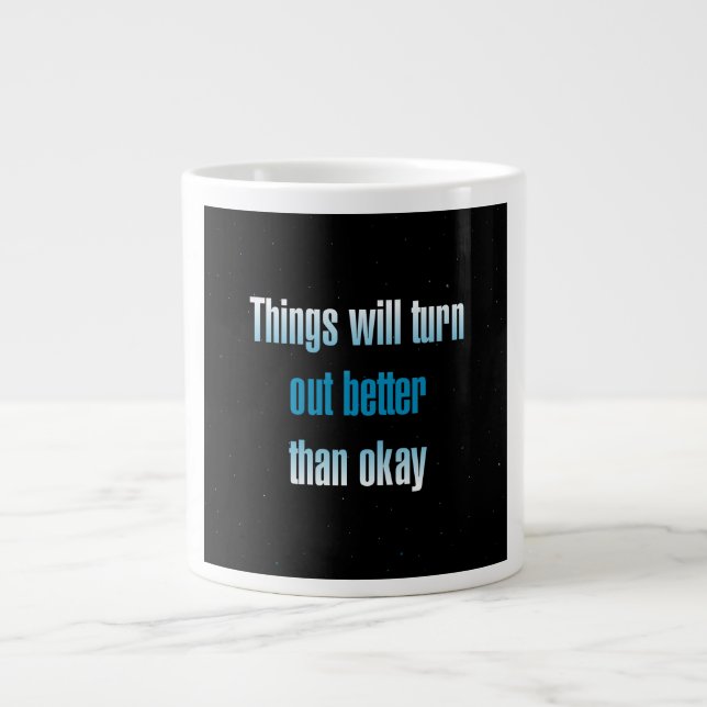 Caneca De Café Grande Citação de Incentivo # 159 (Frente)