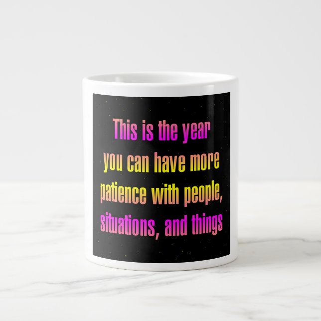 Caneca De Café Grande Citação de Incentivo # 198 (Frente)