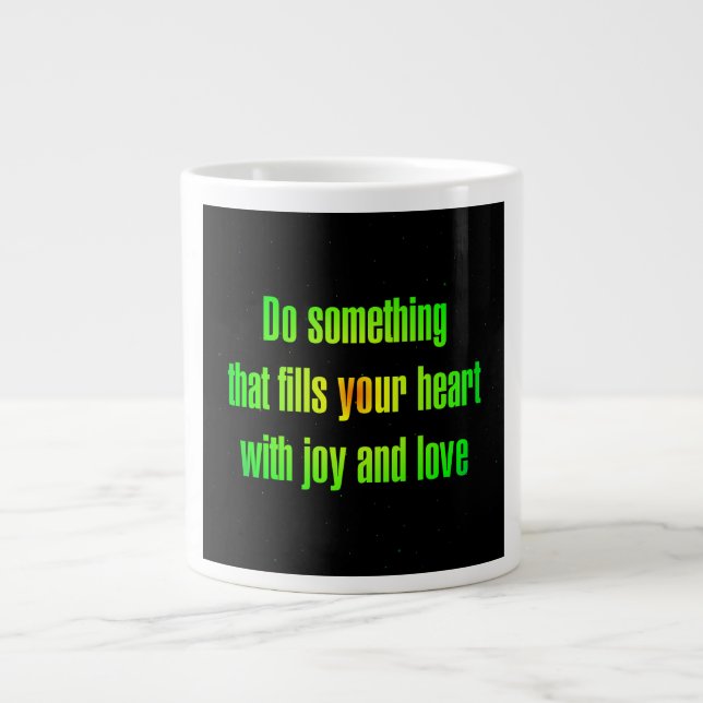 Caneca De Café Grande Citação de Incentivo # 20 (Frente)