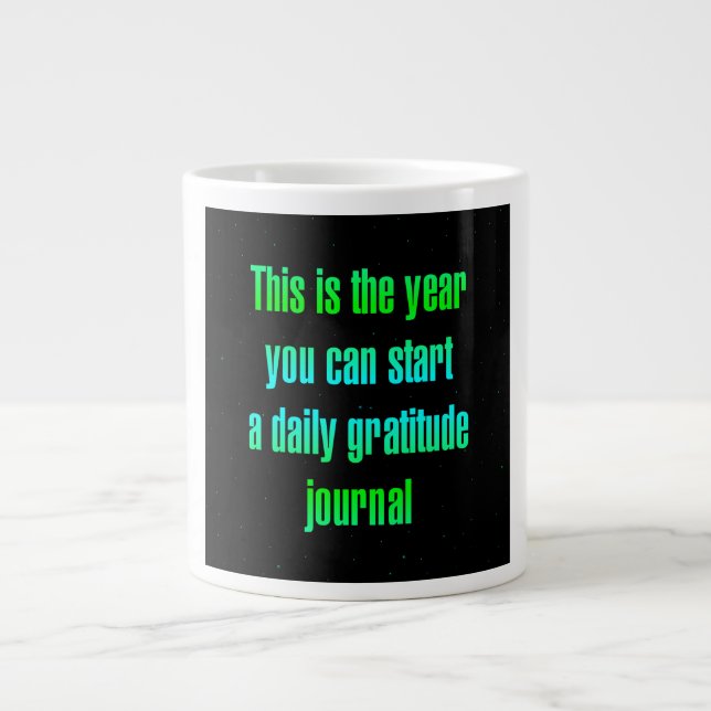 Caneca De Café Grande Citação de Incentivo # 218 (Frente)