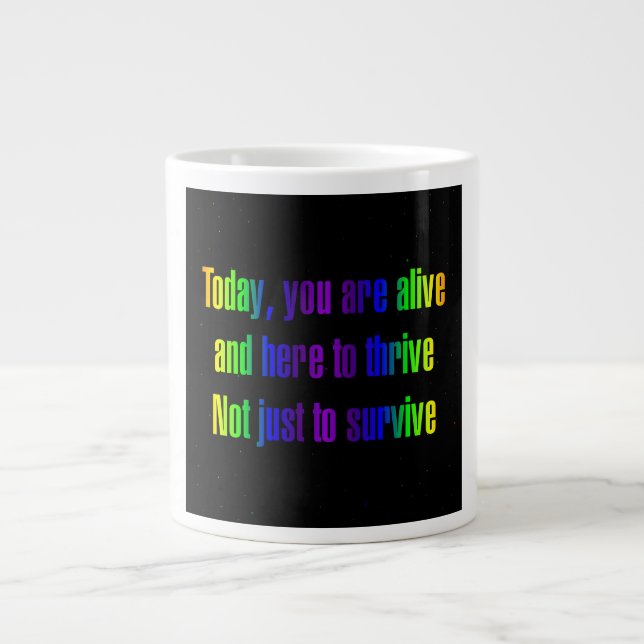 Caneca De Café Grande Citação de Incentivo # 245 (Frente)
