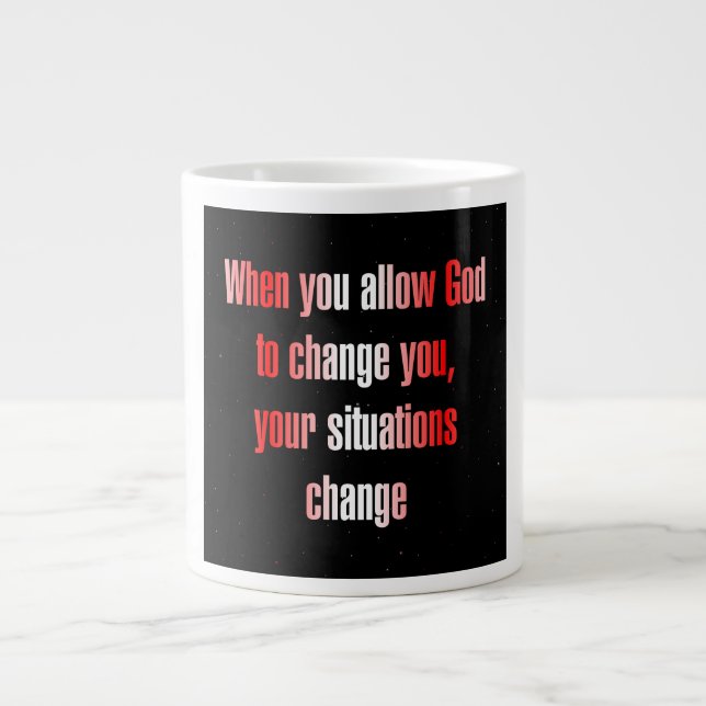 Caneca De Café Grande Citação de Incentivo # 254 (Frente)