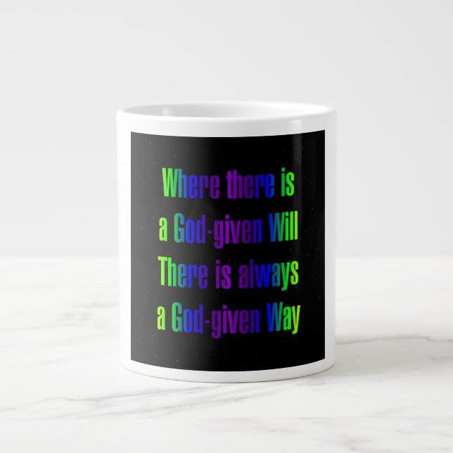 Caneca De Café Grande Citação de Incentivo # 257 (Frente)