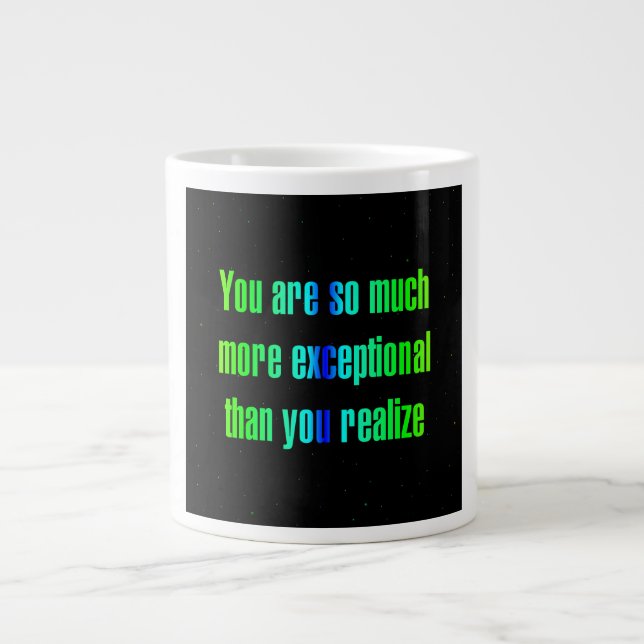 Caneca De Café Grande Citação de Incentivo # 287 (Frente)