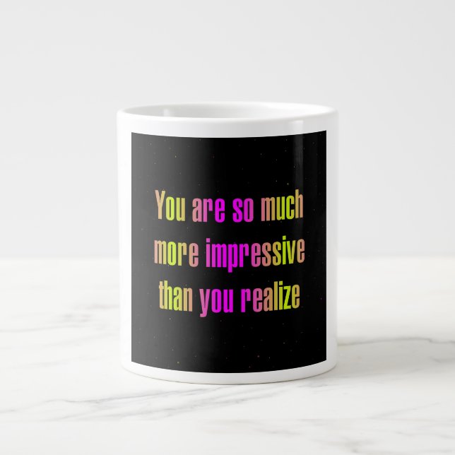 Caneca De Café Grande Citação de Incentivo # 291 (Frente)