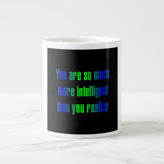 Caneca De Café Grande Citação de Incentivo # 293 (Frente)
