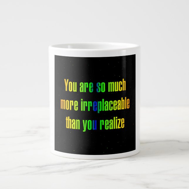 Caneca De Café Grande Citação de Incentivo # 295 (Frente)