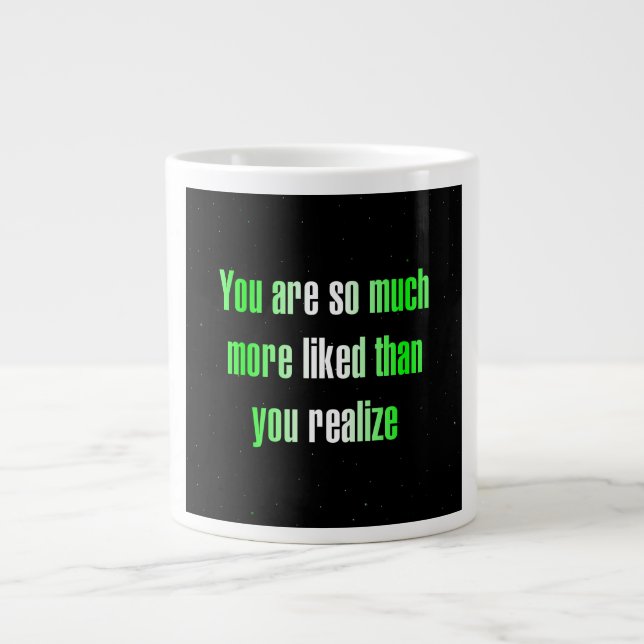 Caneca De Café Grande Citação de Incentivo # 296 (Frente)