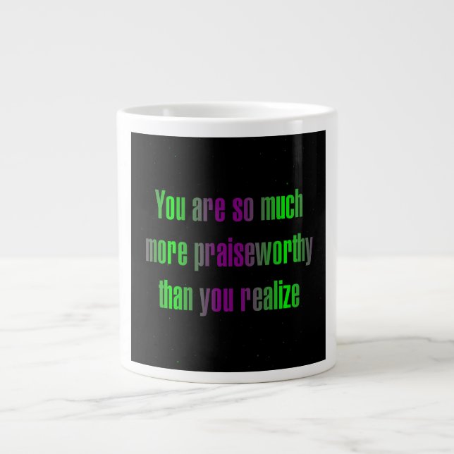 Caneca De Café Grande Citação de Incentivo # 302 (Frente)