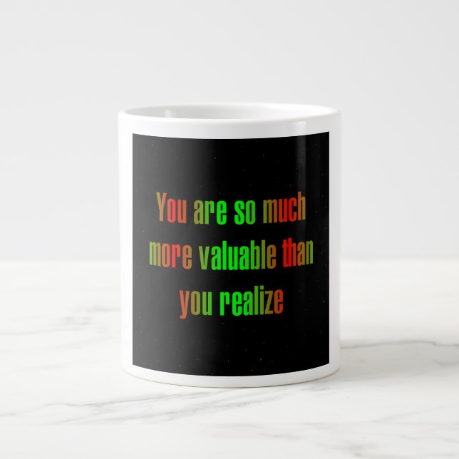 Caneca De Café Grande Citação de Incentivo # 311 (Frente)