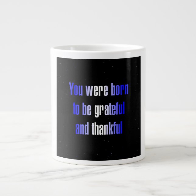 Caneca De Café Grande Citação de Incentivo # 343 (Frente)