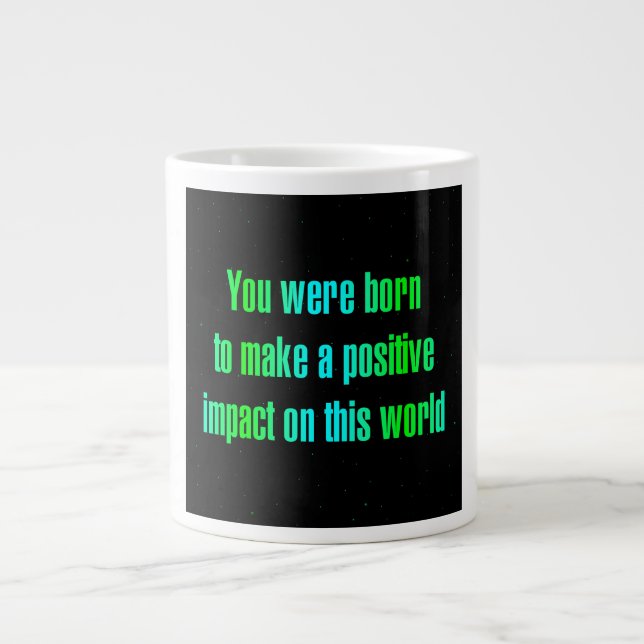 Caneca De Café Grande Citação de Incentivo # 351 (Frente)