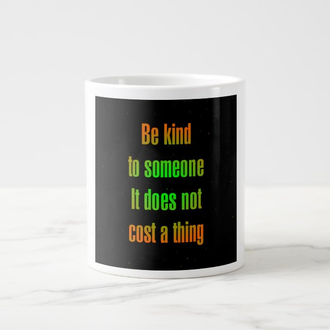 Caneca De Café Grande Citação de Incentivo # 8 (Frente)