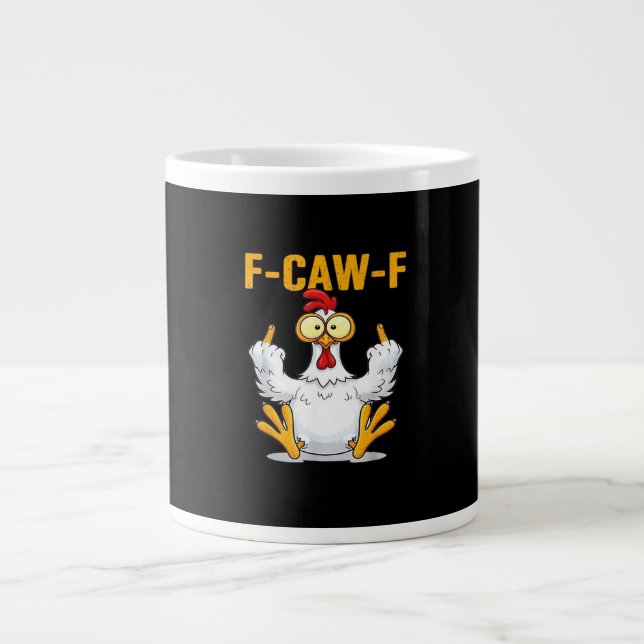 Caneca De Café Grande Citação do Meme do Galo Clássico (Frente)