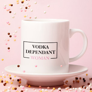 Caneca De Café Grande Citação Engraçada de Mulher Dependente de Vinho Mo