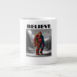 Caneca De Café Grande Citação Humorística Colorida Bigfoot para Crenças