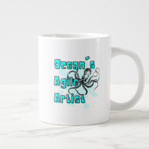 CANECA DE CAFÉ GRANDE CITAÇÃO OCTOPUS , OCEAN AGILE ARTISTA