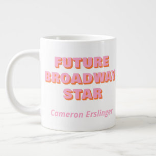 Caneca De Café Grande Citação Personalizada de Ator Futuro Astro da Broa