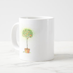 Caneca De Café Grande Citrinos pintados a pote