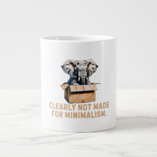 Caneca De Café Grande Claramente Não Feito para Minimalismo - Elefante E