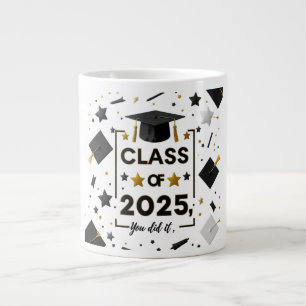 Caneca De Café Grande Classe de 2025 Jumbo Graduation Mug