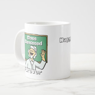 Caneca De Café Grande Classe de Professores Despedida para sempre