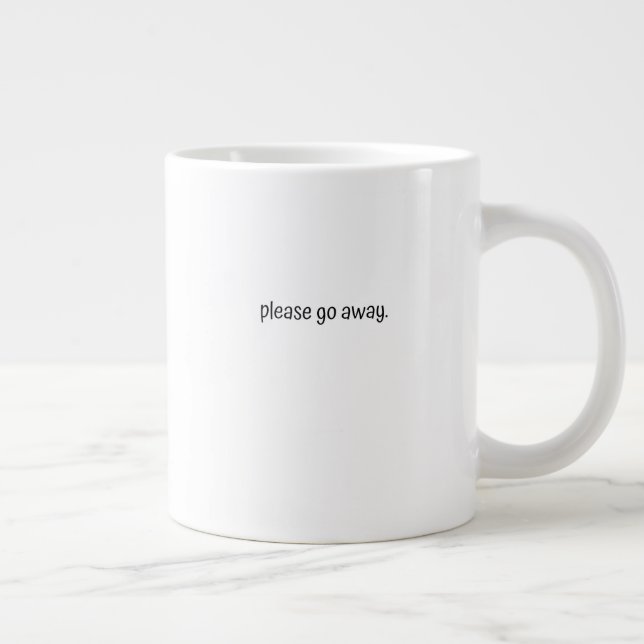 Caneca De Café Grande Classic Mug - Please Go Away. (Direita)